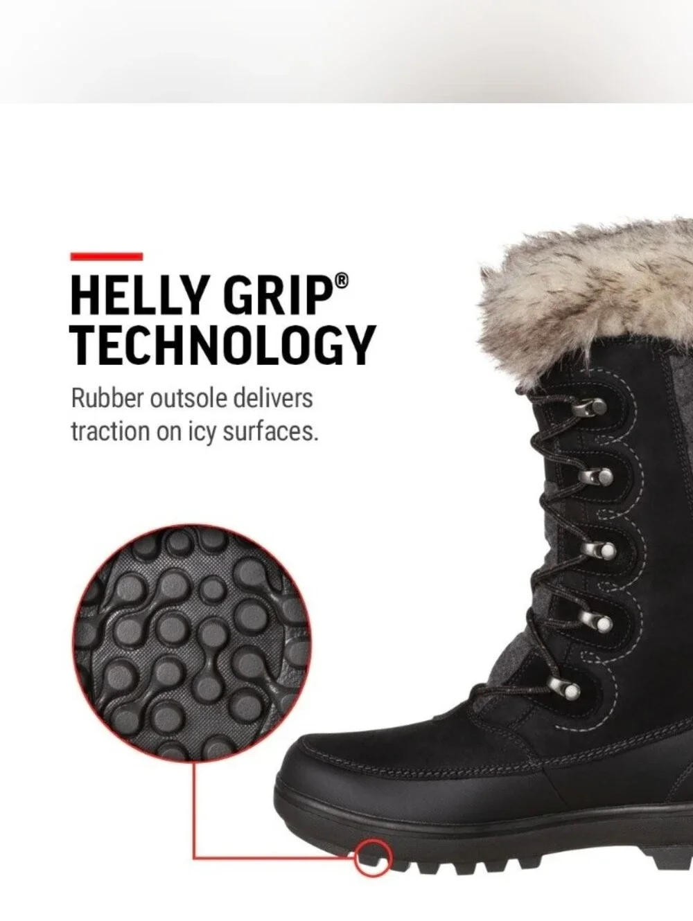 Helly Hansen Garibaldi VL Women Winter Boots 8.5 Black Faux Fur Waterproof